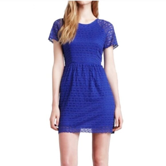 Free People Boho Woven Purple Lace Cocktail Mini Dress Womens Size 2 - Picture 1 of 6